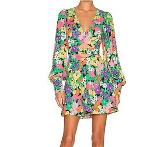 AFRM Vibrant Floral Long Sleeve Dress